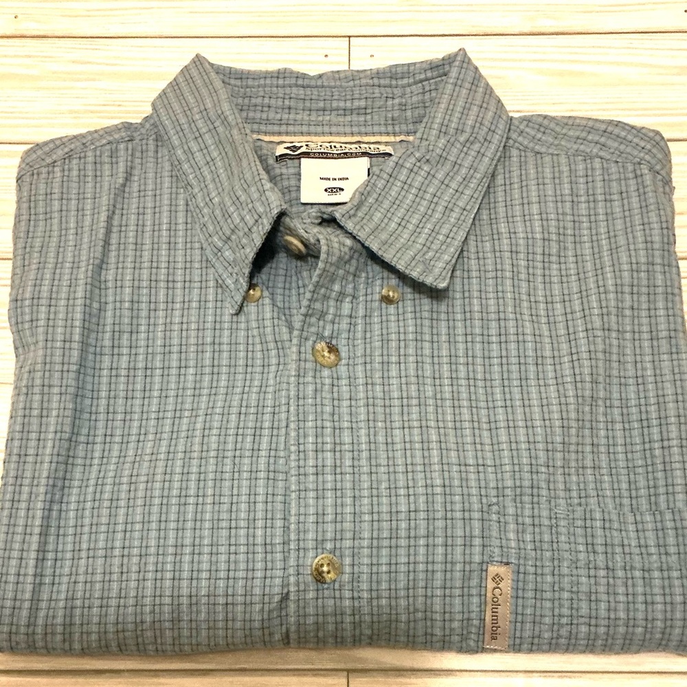 Columbia Blue Plaid Men's Shirt